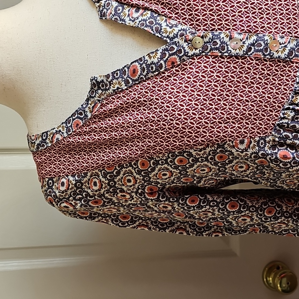 Easel Bohemian Mixed Print Top - Picture 2 of 5